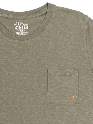 Jasper T-Shirt mit Brusttasche - Grün