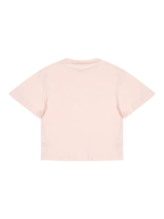 T-Shirt mit Logo-Stickerei - Rosa