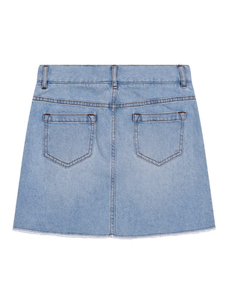 Jeansrock mit Charms - Hellblau