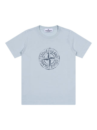 T-Shirt mit Kompass-Logo - Hellgrau
