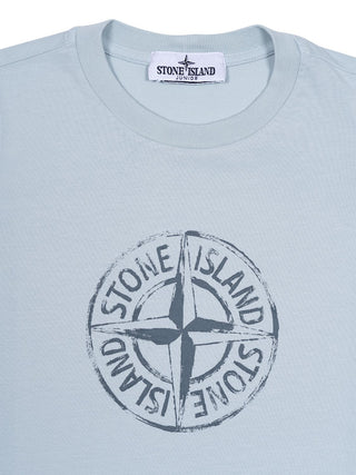 T-Shirt mit Kompass-Logo - Hellgrau