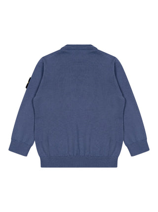 Feinstrickpullover aus Wolle - Blau