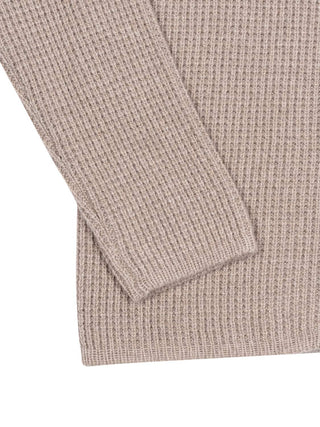 Hoodie-Strickjacke mit Logo-Patch - Beige