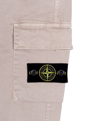 Cargohose mit Kompass-Logo-Patch - Beige