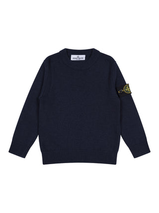 Feinstrickpullover aus Wollmischung - Navy