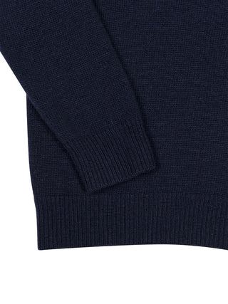 Feinstrickpullover aus Wollmischung - Navy
