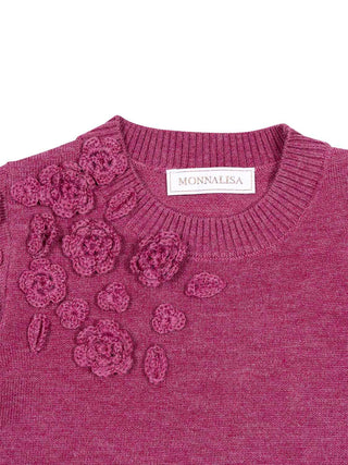 Feinstrickpullover Fiori - Fuchsia