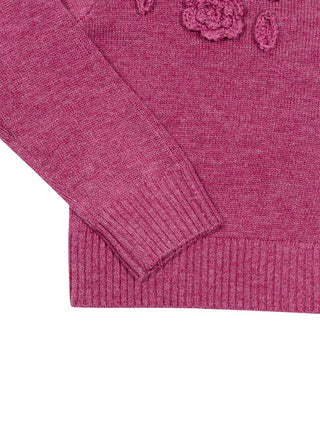 Feinstrickpullover Fiori - Fuchsia