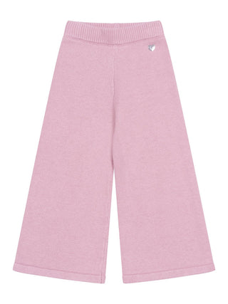 Strickhose mit weitem Bein - Rosa