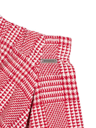 Rock mit Pepita-Muster - Rot