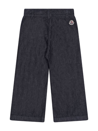 Culotte-Jeans mit weitem Bein - Navy