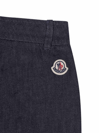 Culotte-Jeans mit weitem Bein - Navy