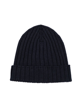 Strickmütze aus Wolle - Navy