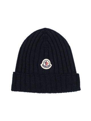 Strickmütze aus Wolle - Navy