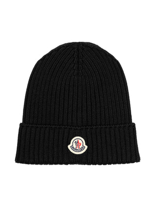 Strickmütze aus Wolle - Schwarz