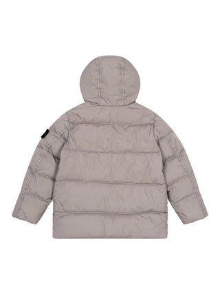 Kurzer Parka mit Daunen - Beige