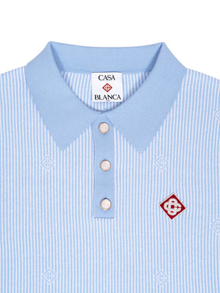Nadelstreifen Poloshirt