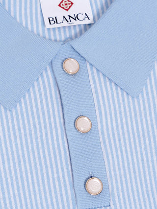 Nadelstreifen Poloshirt