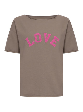 Oversized T-Shirt mit Love-Schriftzug