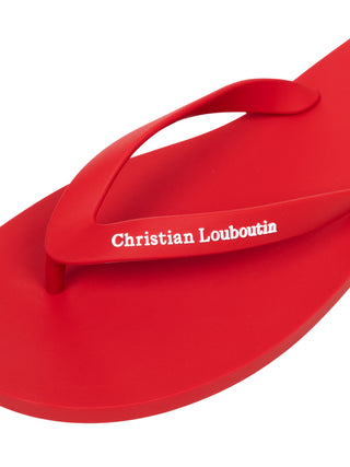 The Christian Louboutin Summer Flip Flop in Rot