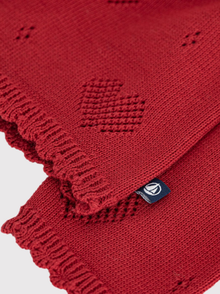 Cardigan aus Baumwolle mit Herzmotiv - Rot