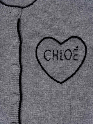 Cardigan mit Herz und Logo-Schriftzug