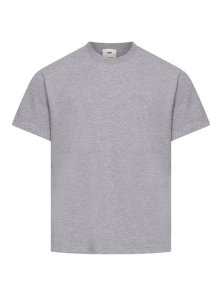 T-Shirt mit Logo-Schriftzug in Grau