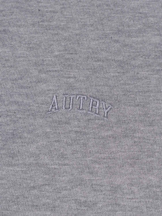 T-Shirt mit Logo-Schriftzug in Grau