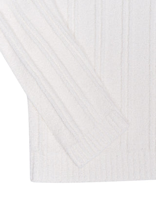 Boucle Poloshirt mit langen Armen