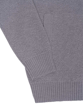 Cardigan aus Wolle mit Logo-Patch in Grau