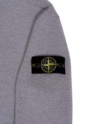 Cardigan aus Wolle mit Logo-Patch in Grau