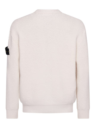 Cardigan mit Logo-Patch in Beige