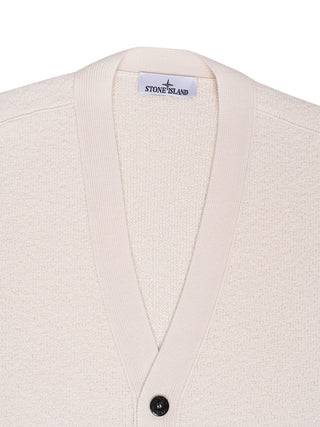 Cardigan mit Logo-Patch in Beige