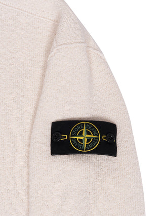 Cardigan mit Logo-Patch in Beige