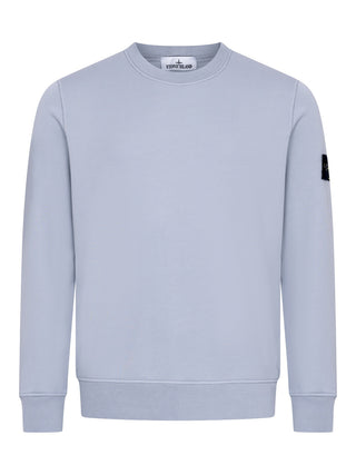 Sweatshirt mit Logo-Patch in Hellblau