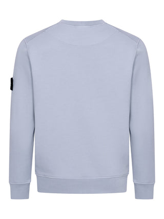 Sweatshirt mit Logo-Patch in Hellblau