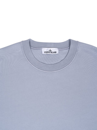 Sweatshirt mit Logo-Patch in Hellblau