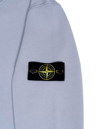 Sweatshirt mit Logo-Patch in Hellblau