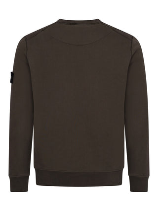 Sweatshirt mit Logo-Patch in Khaki