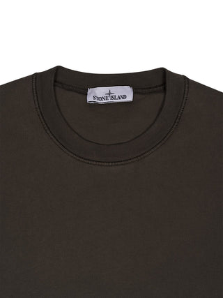 Sweatshirt mit Logo-Patch in Khaki
