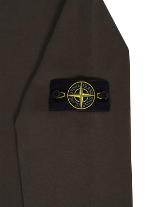 Sweatshirt mit Logo-Patch in Khaki
