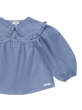 Thewa Bluse  Royal Blue
