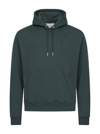 Ami de Coeur Hoodie aus grünem Baumwollstoff