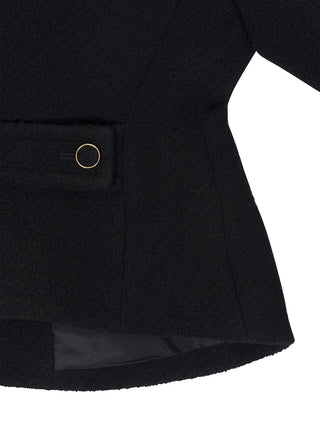 Schwarze Jacke aus Wollmischgewebe