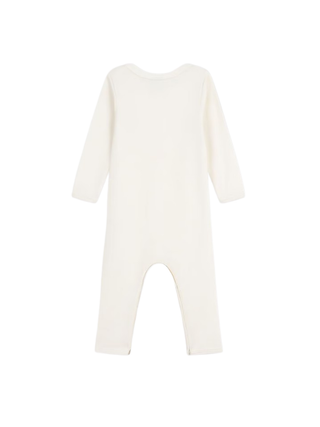 Langbeiniger Baby-Body aus Wolle und Baumwolle