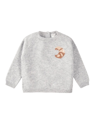 Kaschmir Pullover Croissant Hellgrau