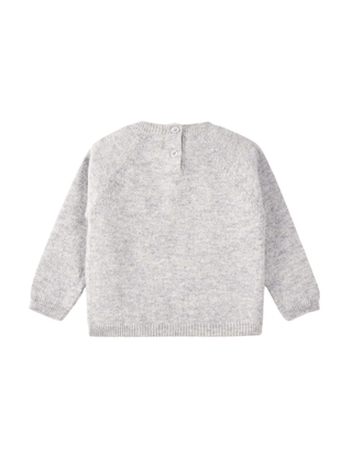 Kaschmir Pullover Croissant Hellgrau