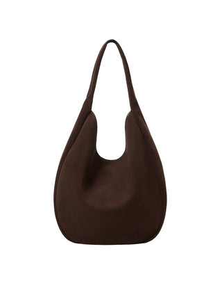 Roomy Hobo Bag aus Velours-Kalbsleder