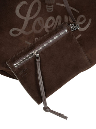 Roomy Hobo Bag aus Velours-Kalbsleder