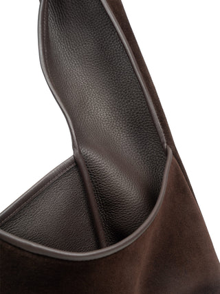 Roomy Hobo Bag aus Velours-Kalbsleder